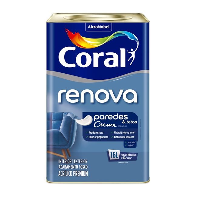 Tinta Coral Renova Paredes & Tetos