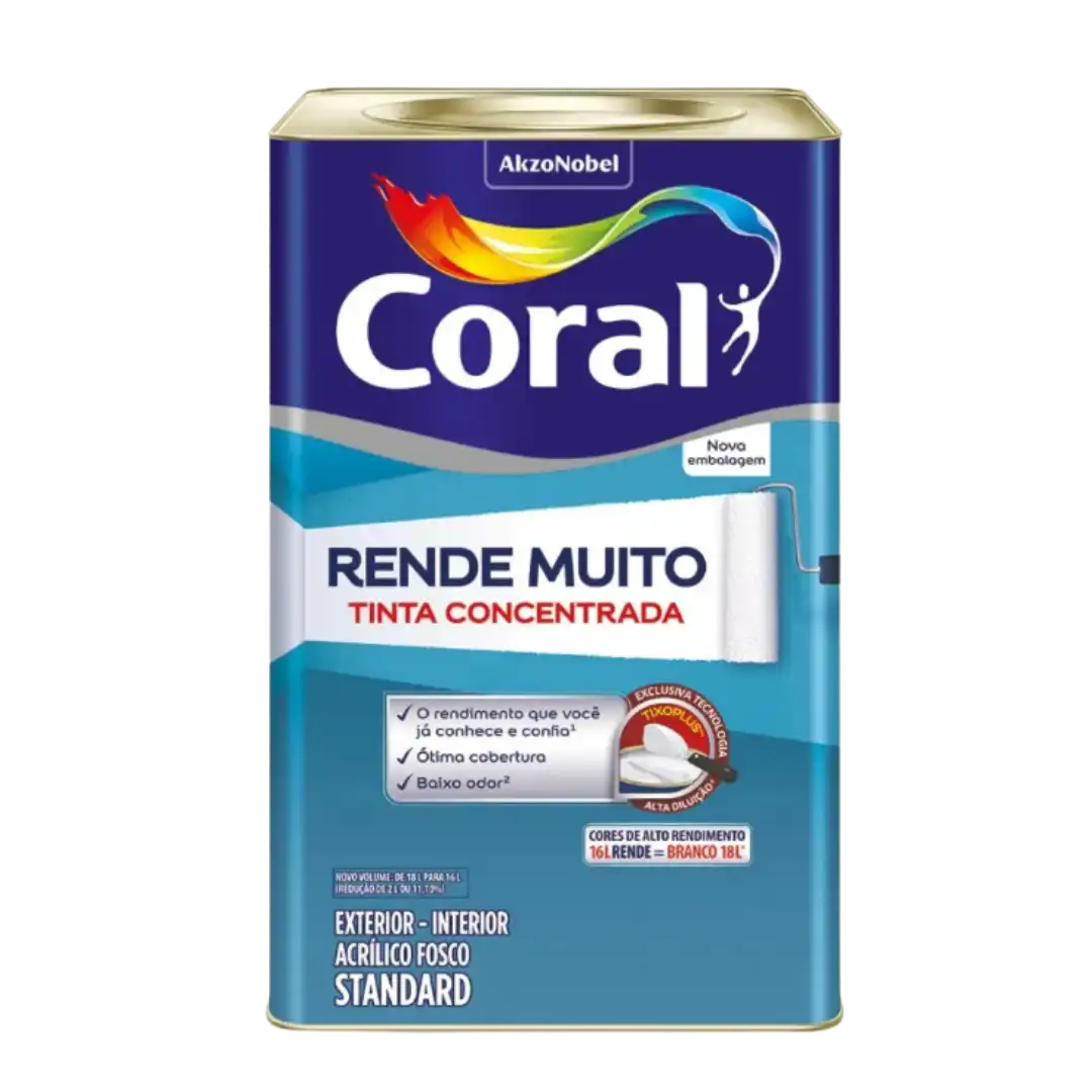 Tinta Acrílica Coral Rende Muito – Alta Cobertura e Rendimento Superior